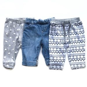 Carters ON Nordstrom Baby Girl Bottoms Bundle 3 Mo